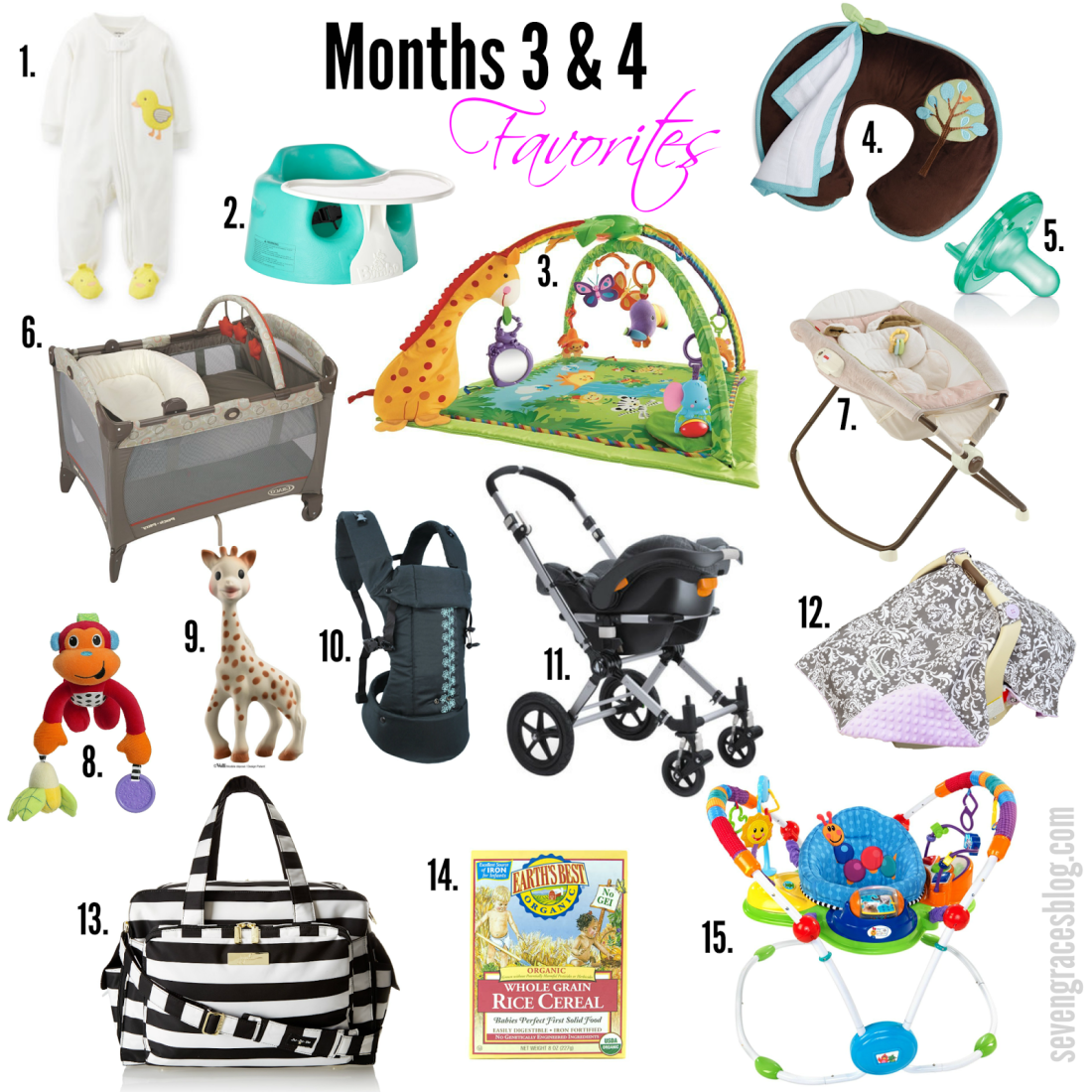 Top 15 Baby Items for Months 3 & 4 - Seven Graces