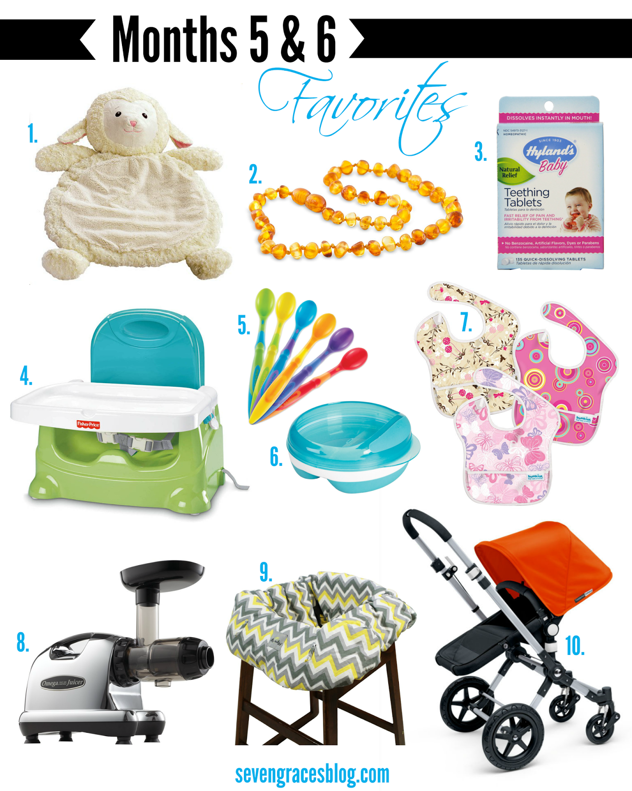 Top 10 Baby Items for Months 5 6 Teething Feeding Seven Graces