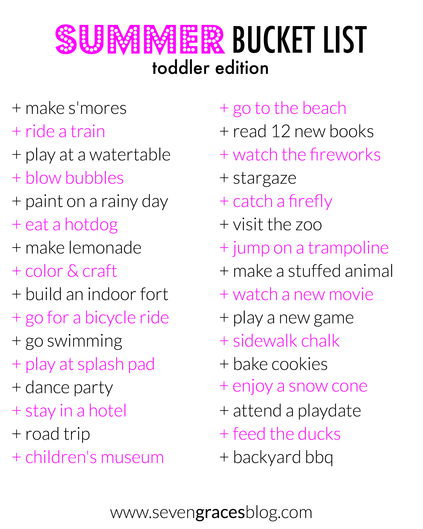 50 Summertime Activities & Boredom Busters! The ultimate Summer Bucket List for toddlers and preschoolers!