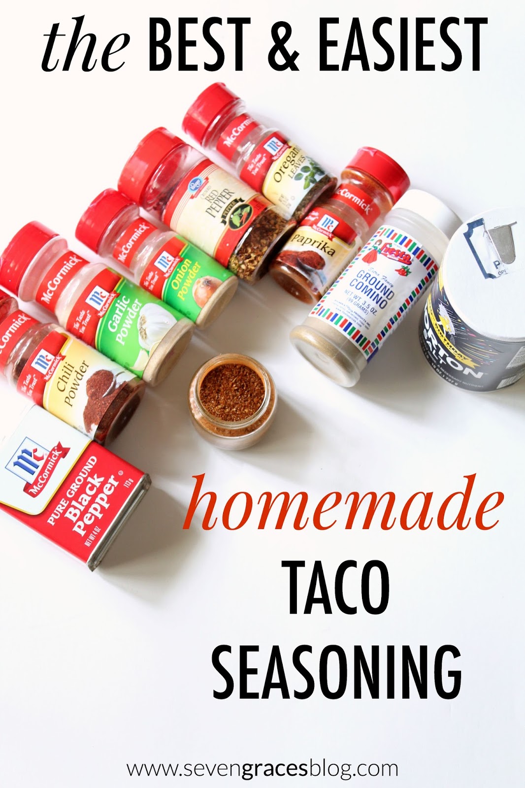 Easy and homemade taco seasoning.