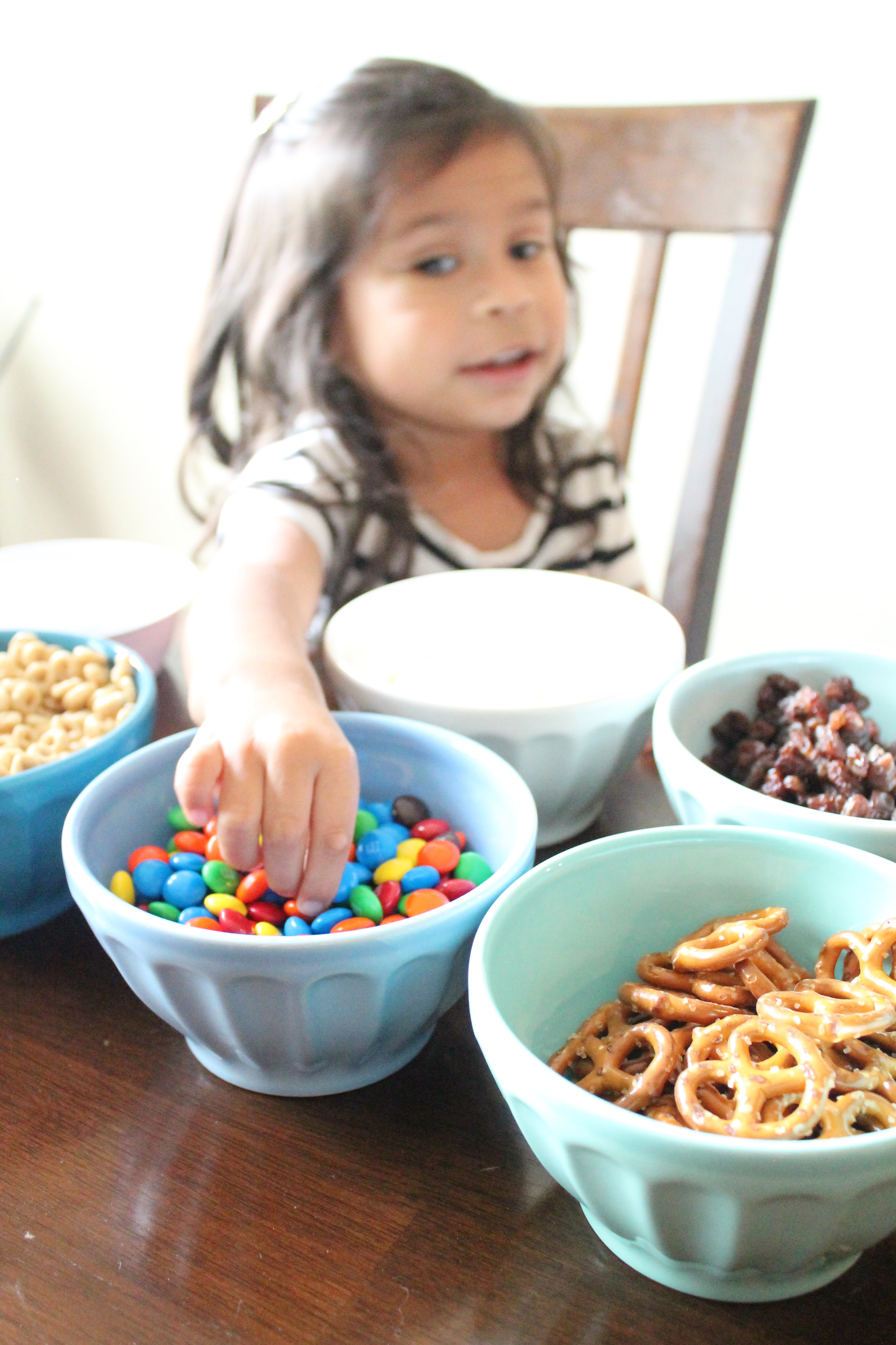 A kid-approved trail mix. Make as a rainy day activity or anytime. This trail mix is definitely a favorite!