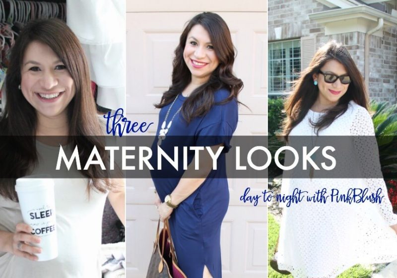 Three Maternity Looks: Day to Night with PinkBlush Maternity. Maternity clothing that will transition with you to postpartum, too!