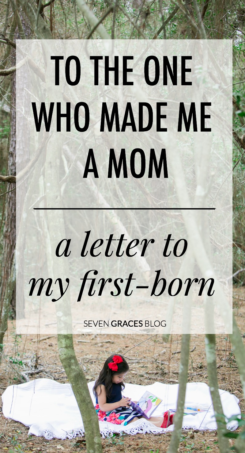 A Letter to My First Born: To the One Who Made Me a One. One mom's letter to her first love about their time together and what it is to be a mother.