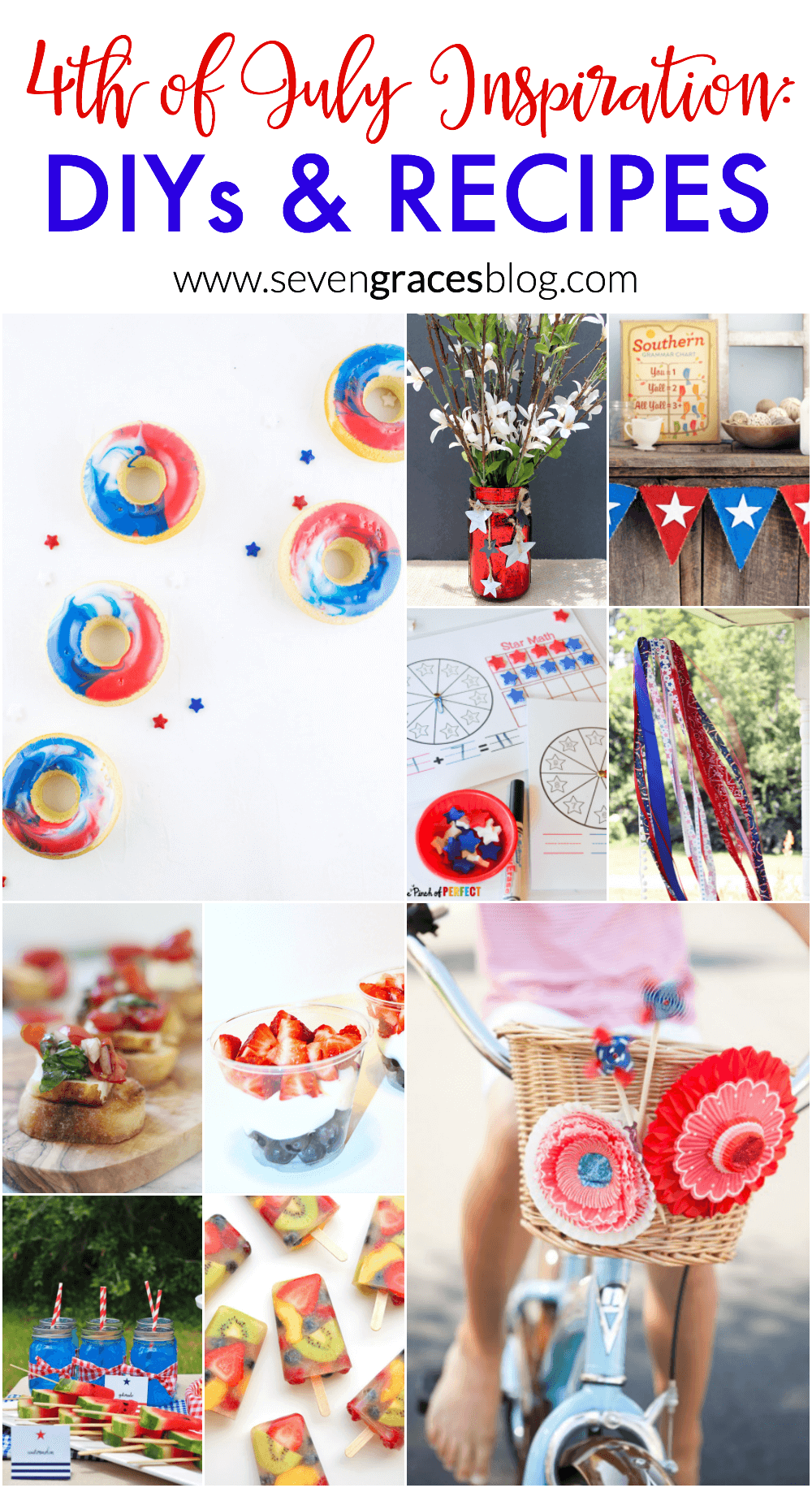 4th of July Inspiration for DIYs and recipes. Fun and patriotic finds from some of the best blogs around. 