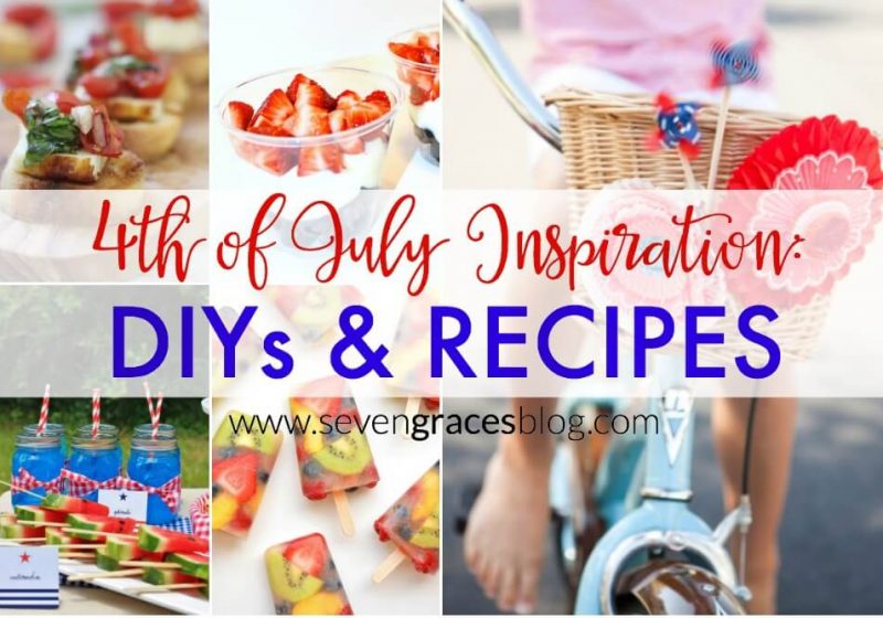 4th of July Inspiration for DIYs and recipes. Fun and patriotic finds from some of the best blogs around.