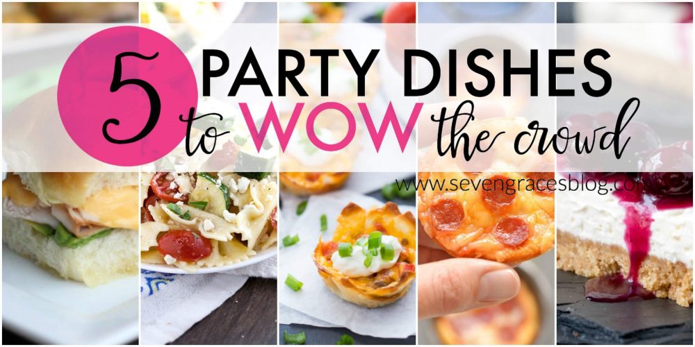 5 party dishes to wow the crowd. Take these best appetizers to a summer party, tailgate party, or a fun potluck. These recipes look delicious!