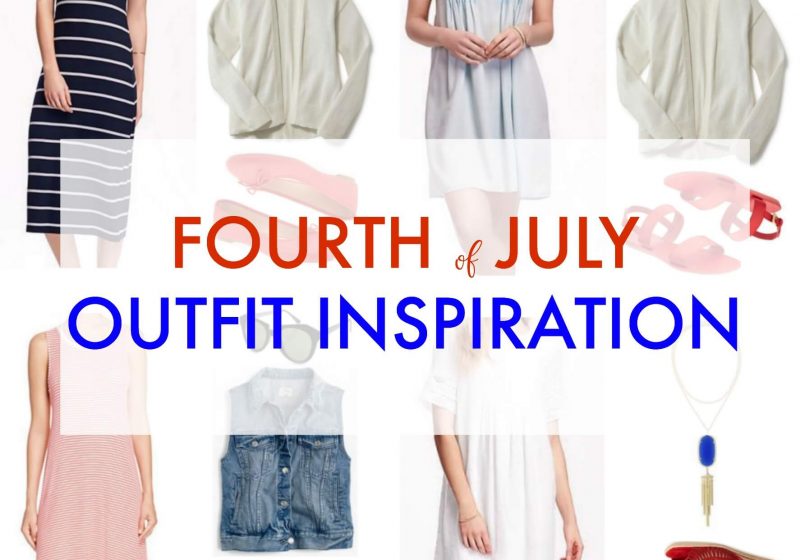 Four Fourth of July inspired outfits acceptable for the busy mom running around the city. All options even work for the expecting mama, too!