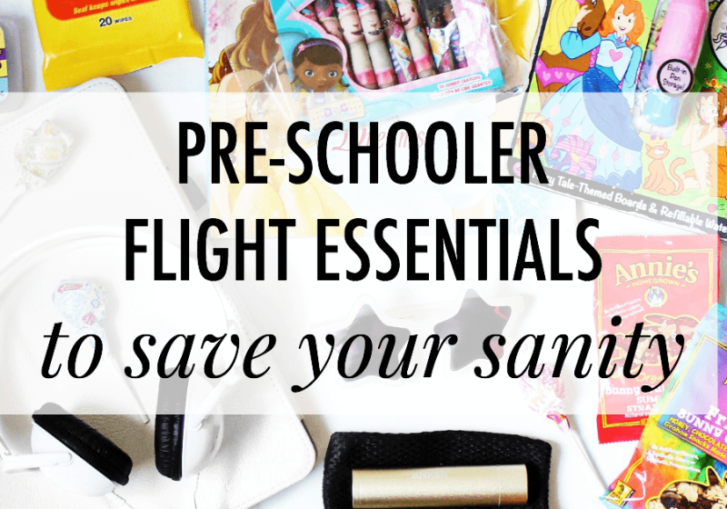 Pre-schooler flight essentials to save your sanity. What's in our carry-on bag.