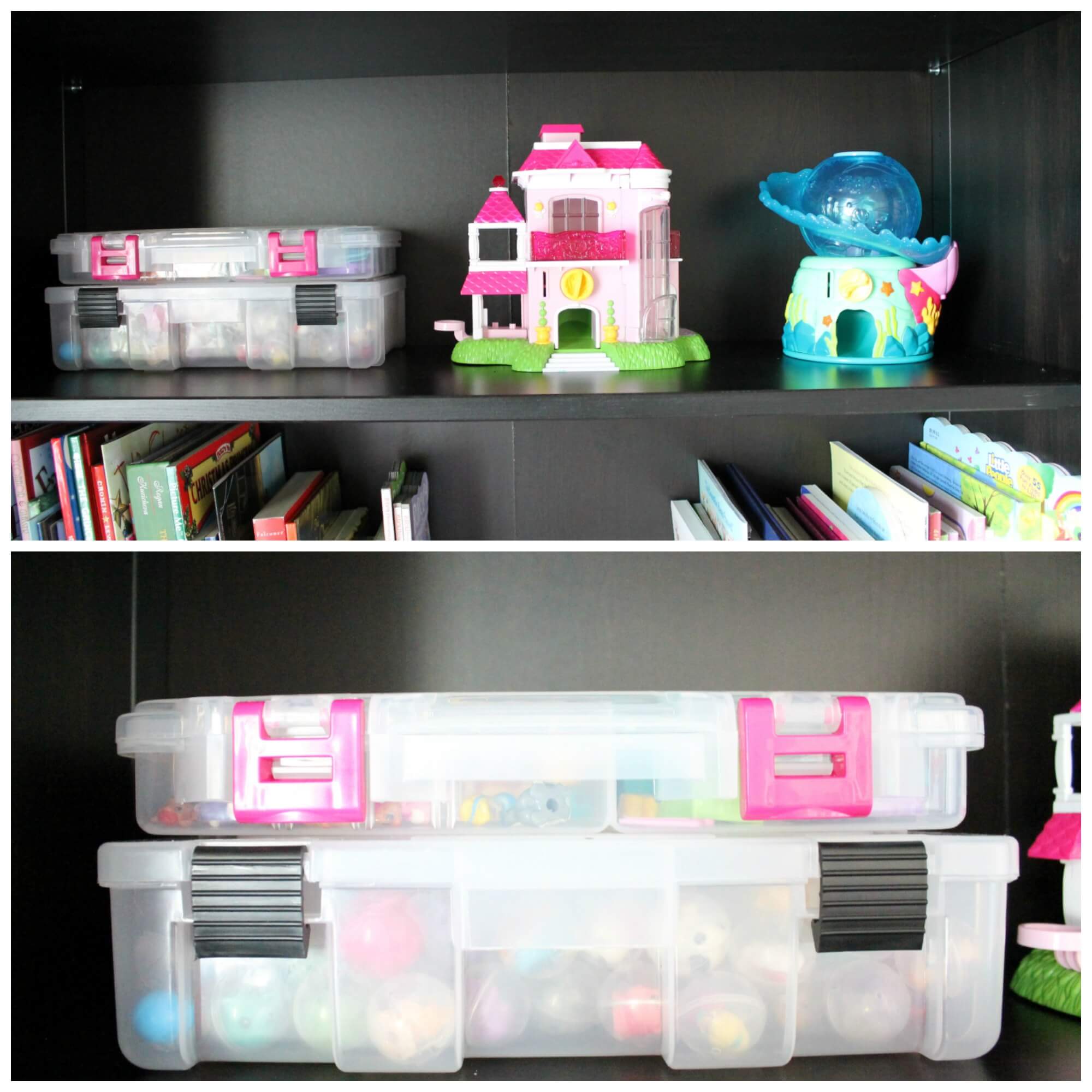 playroom organization-creative options boxes