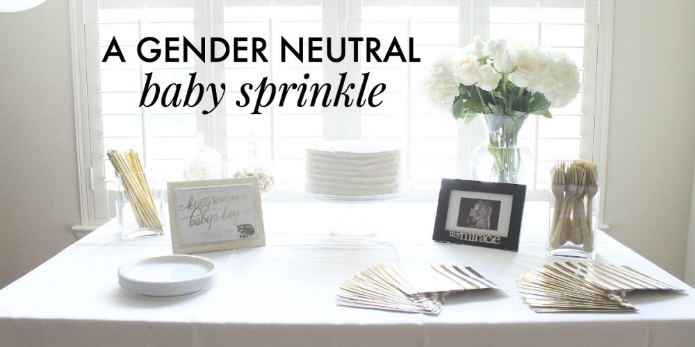 A gender neutral baby shower sprinkle. How to keep the details elegant and simple.