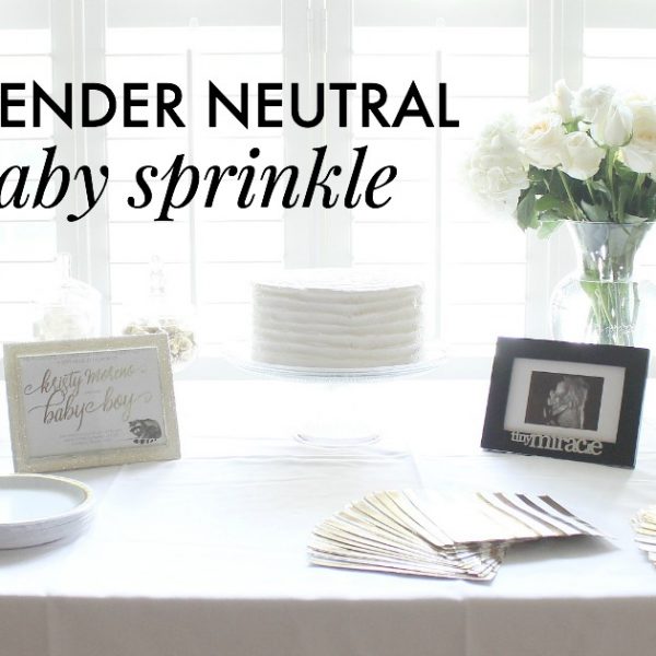 A gender neutral baby shower sprinkle. How to keep the details elegant and simple.