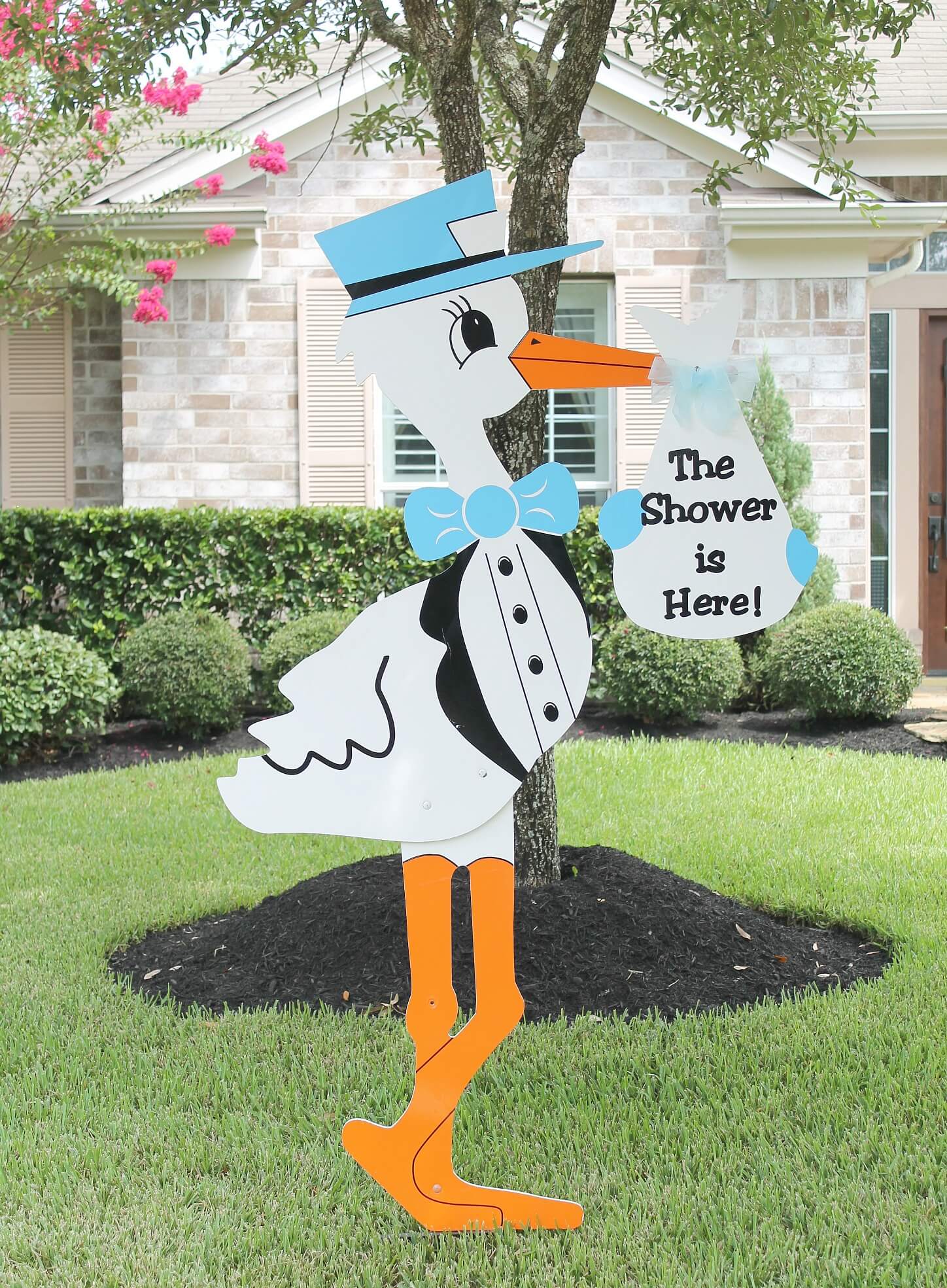 A shower stork is too cute for any baby shower or baby sprinkle!