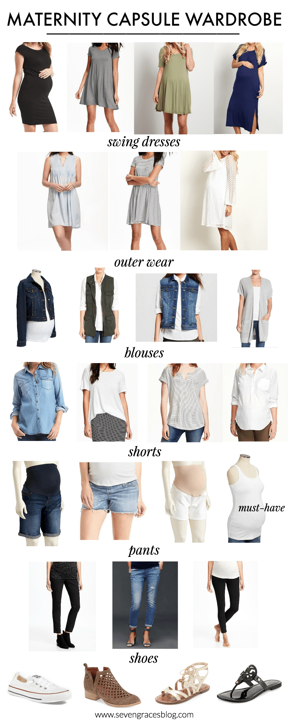 The ultimate maternity capsule wardrobe! This maternity capsule wardrobe walks the expectant mama through what she'll need to wear to create countless outfits for almost any season. Timeless pieces that will take you from the first trimester to postpartum days. This makes dressing the baby bump so easy. These pieces are the only you'll need!
