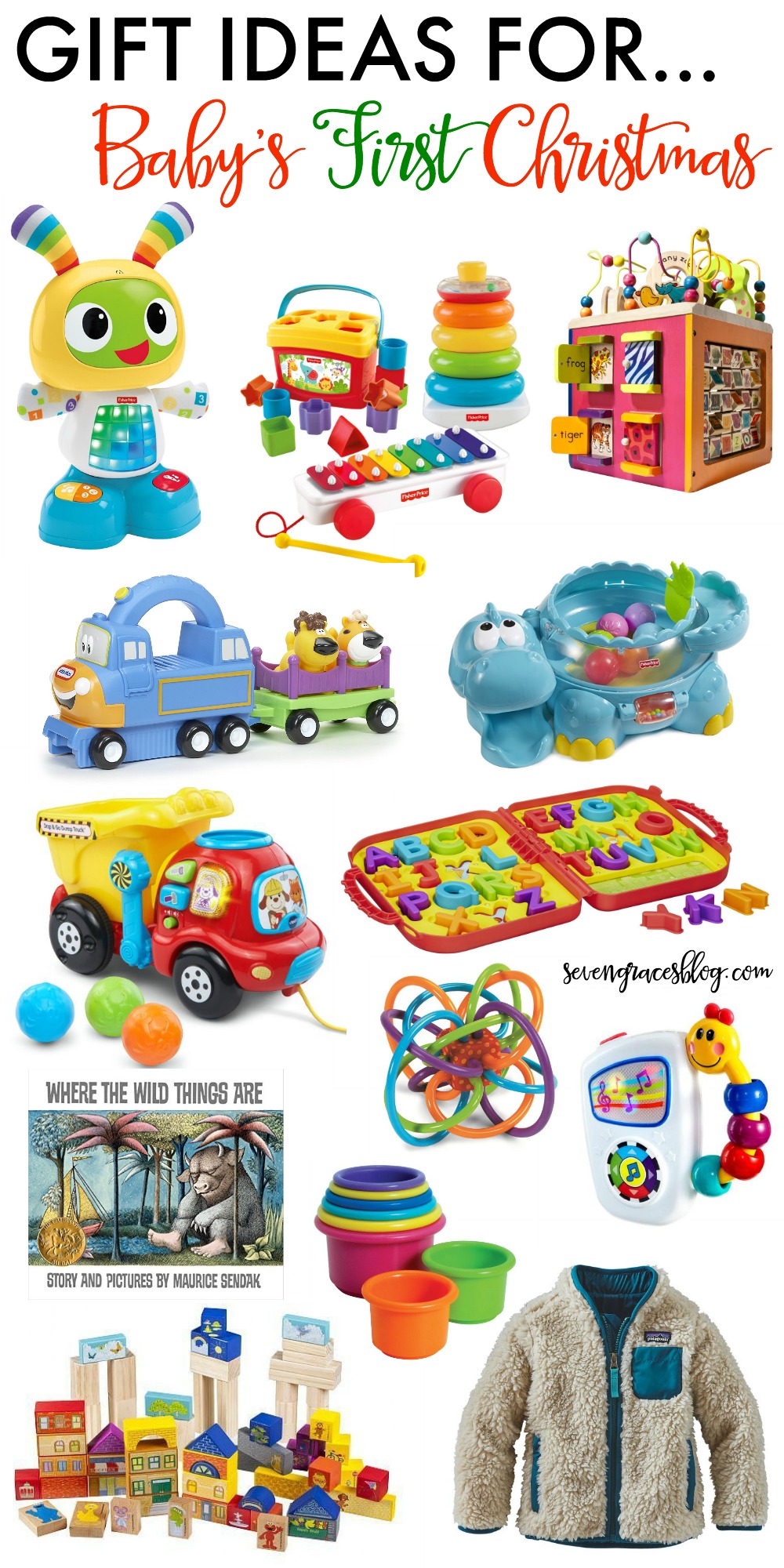 The best baby toys and gift ideas for baby's first Christmas. These gifts will grow with baby well into the toddler years. Great picks for boys and girls!