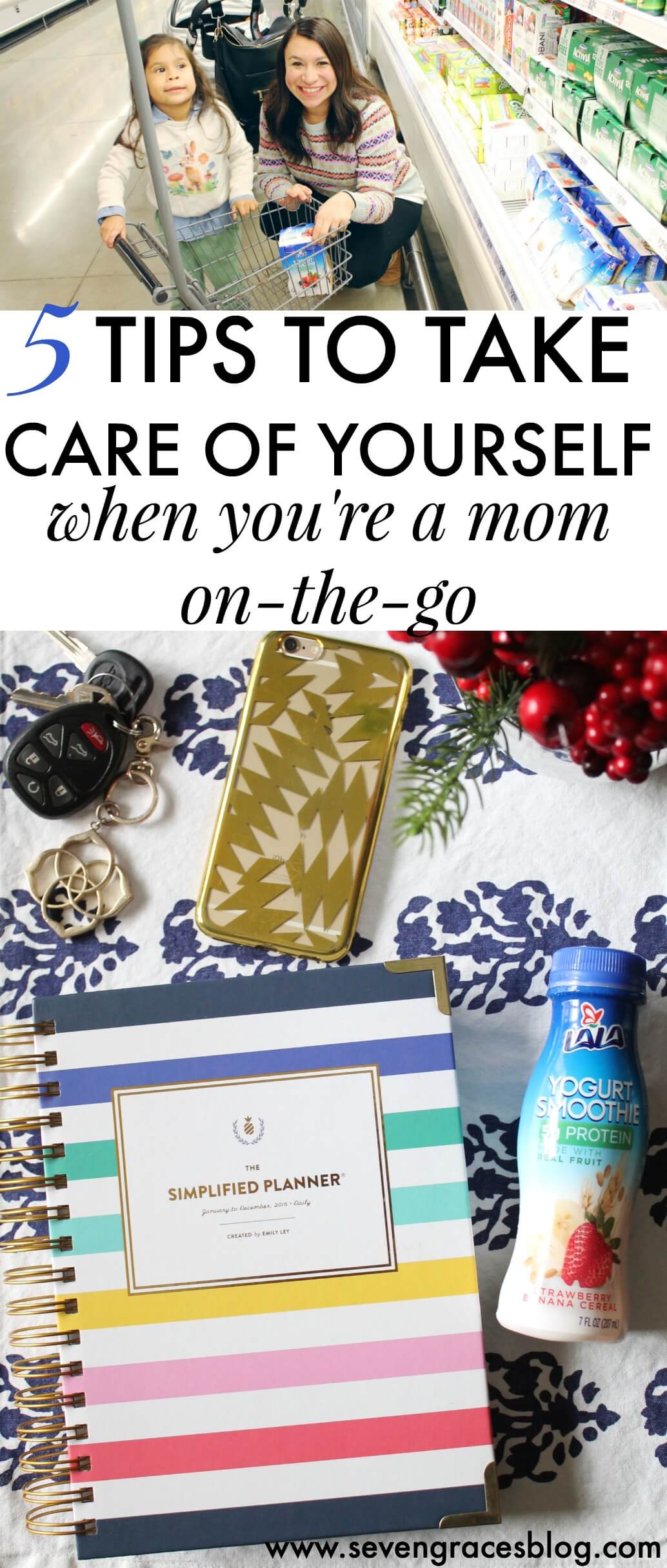 5 tips to take care of yourself when you're a mom on-the-go. Practical tips for the busy mom to stay healthy and balanced in the busy seasons. #LALAHEB #ad