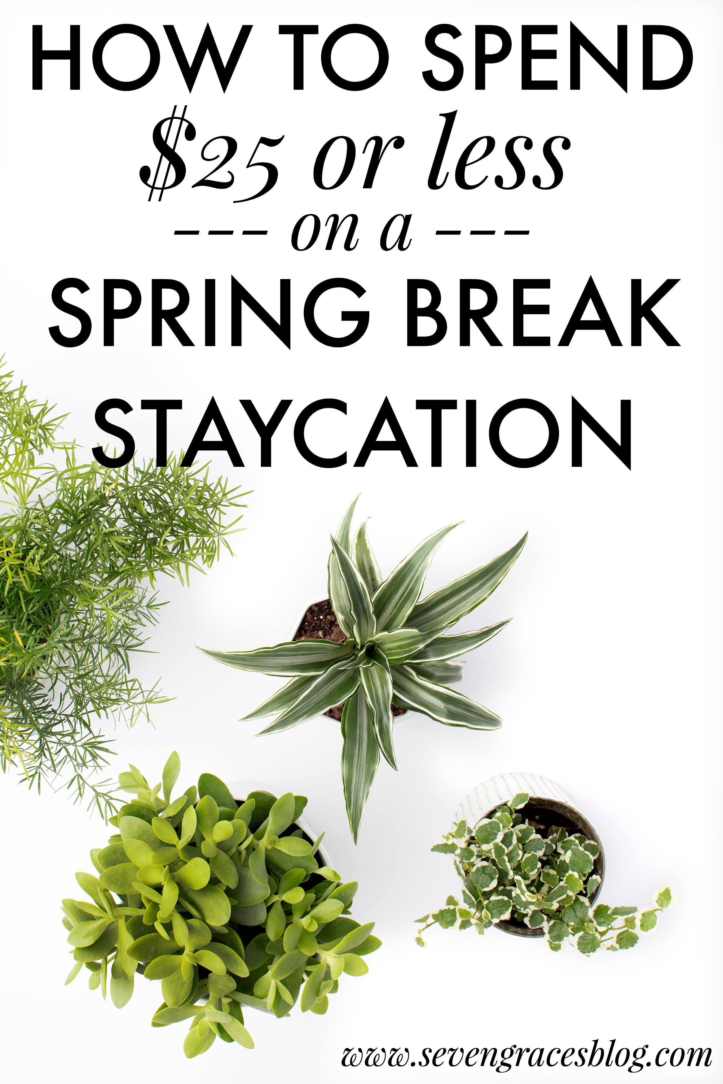 5 Ways to Have an Awesome Spring Break Staycation for $25 or Less. Great tips to have a fun staycation with your family while not breaking the bank. Inexpensive ways to have fun on Spring Break. 