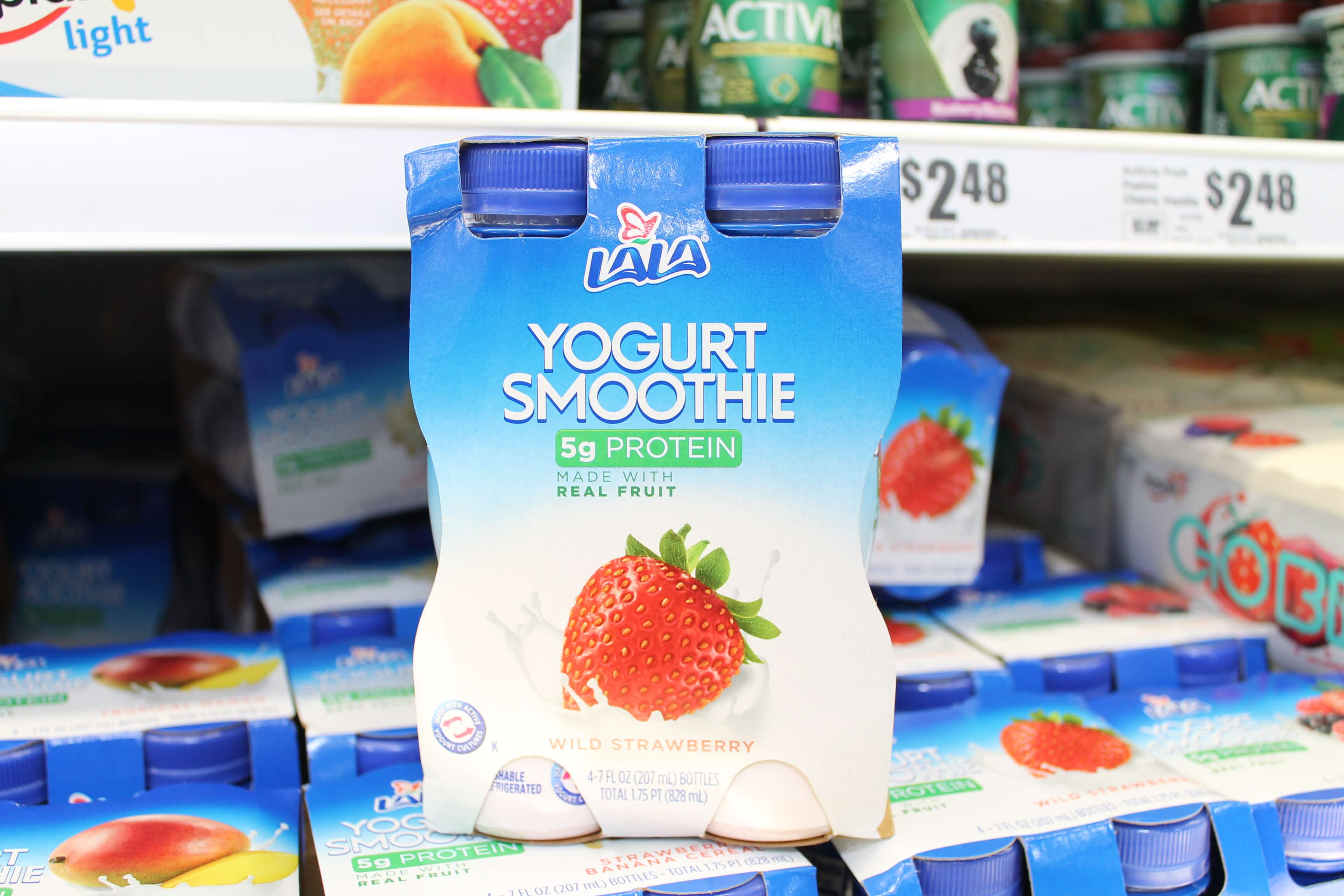 LALA Wild Strawberry Yogurt Smoothie 7 oz Bottles - Shop Yogurt at H-E-B