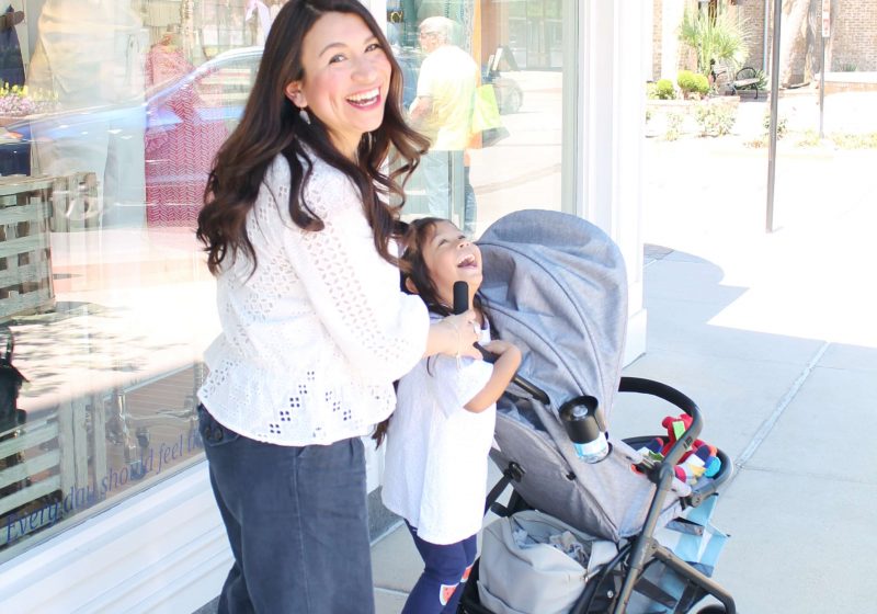 The cutest stroller for two kids. The Evenflo Sibby Travel System is a great buy at under $200 for your toddler and baby. The perks are incredible! Read the full review on Seven Graces. #ad #evenflospringbreak #generationevenflo