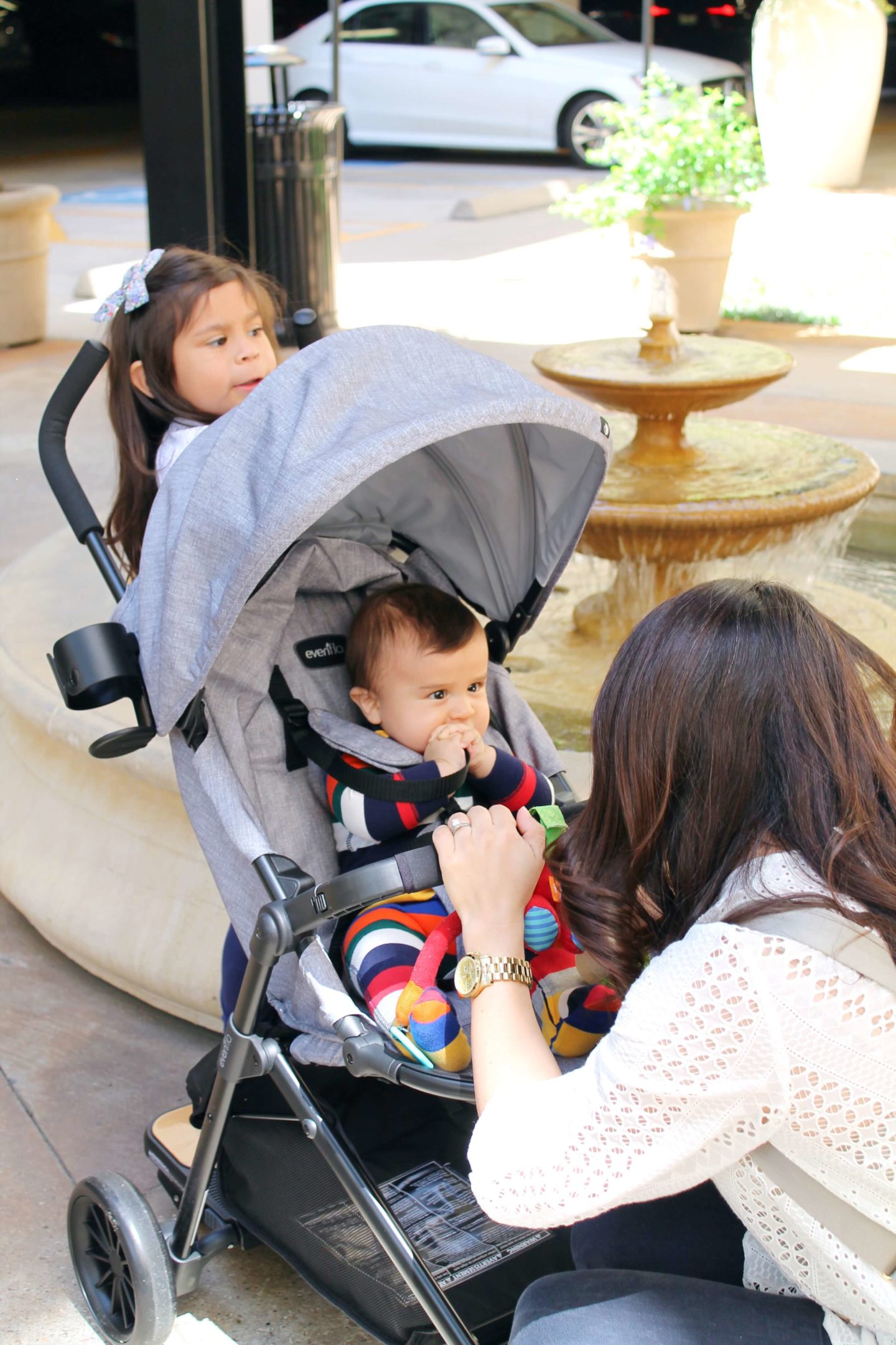 Stepping Into Spring Evenflo Sibby Travel System Review Seven Graces