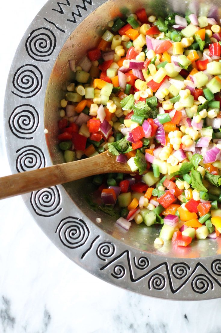 Martha Stewart's Chopped Vegetable Salad. The best mix of fresh veggies. Perfect for spring and summer parties!