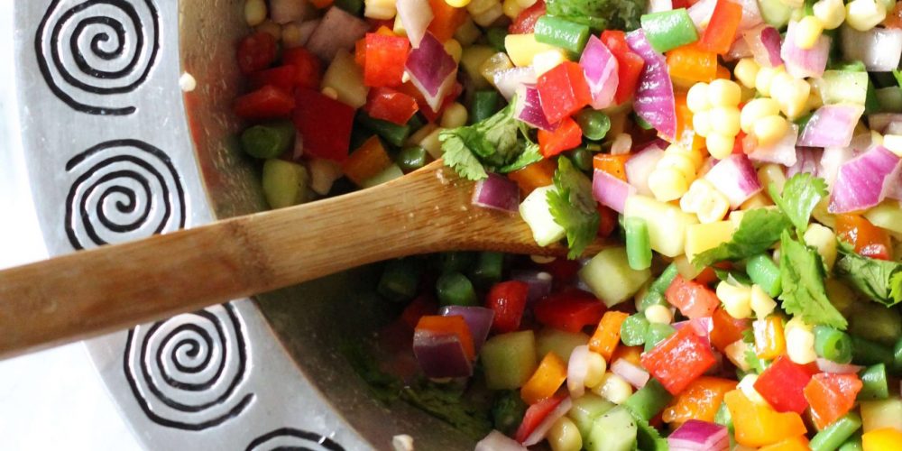 Martha Stewart's Chopped Vegetable Salad. The best mix of fresh veggies. Perfect for spring and summer parties!