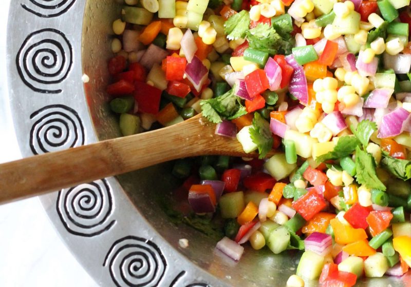 Martha Stewart's Chopped Vegetable Salad. The best mix of fresh veggies. Perfect for spring and summer parties!