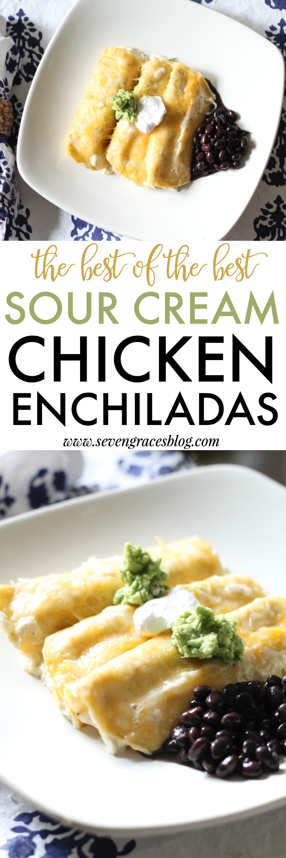 The best of the best sour cream chicken enchiladas. This is the best recipe I've tried! Your kids and family will gobble these right up. Makes a ton too! Perfect for a freezer meal, too.