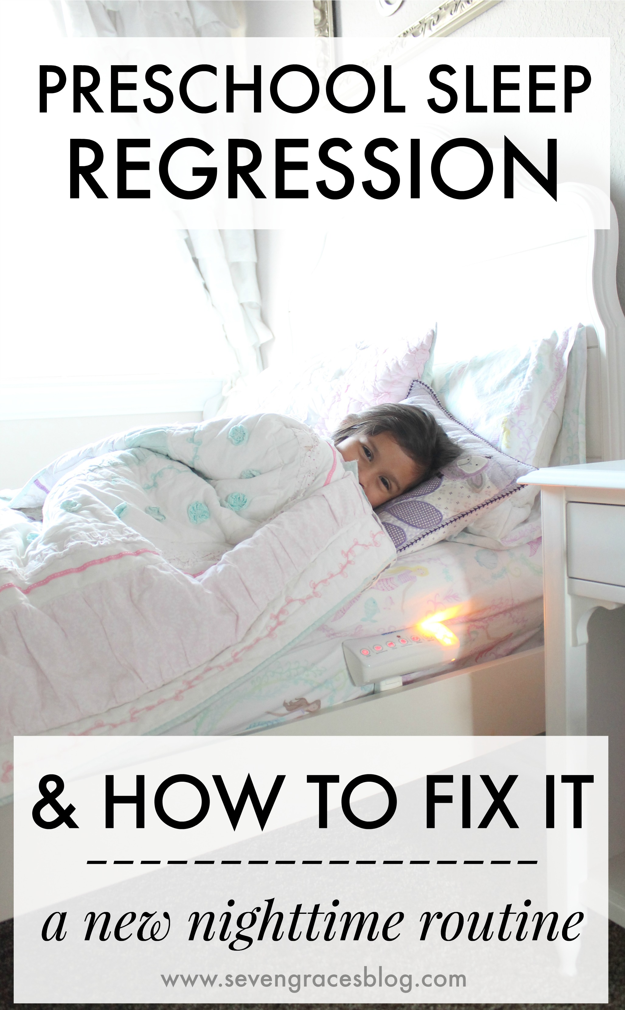 Preschool sleep regression and how to fix it (including our newfound love for the HaloSleep SnoozyPod). When your child has a newfound fear, a new nighttime routine is necessary. Is your preschooler waking up at night or fighting bedtime? Read all about our experience with sleep regression and the tips I've learned on how to fix it. #halosleep #ad