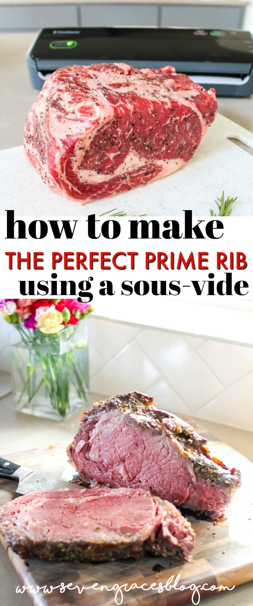 How to make the perfect prime rib using using a sous-vide! Grab your FoodSaver bags and sealing system and high quality prime rib for the best meal ever.