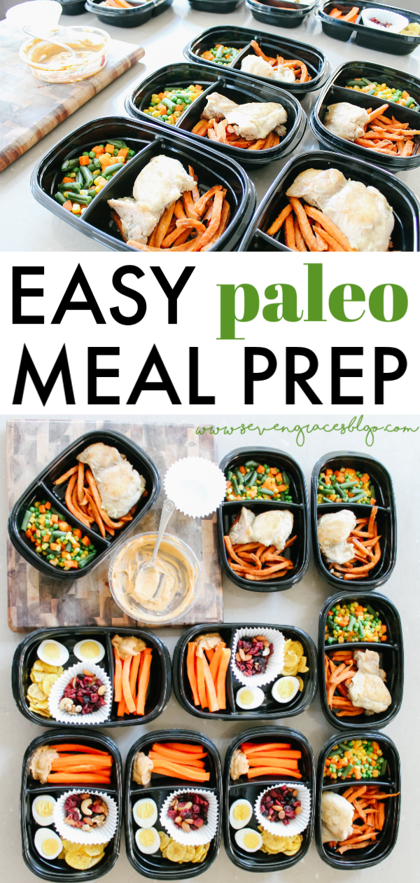 Easy Paleo Meal Prep to get you through a week of breakfasts, lunches, and snacks! Also loving these Rubbermaid TakeAlongs meal containers! #ad #takealongsmealprep #rubbermaidmealprep #walmart