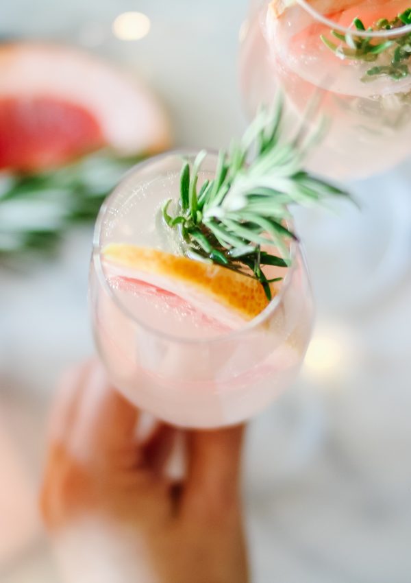 Grapefruit and Rosemary Sparkling, Classic Christmas Cocktail