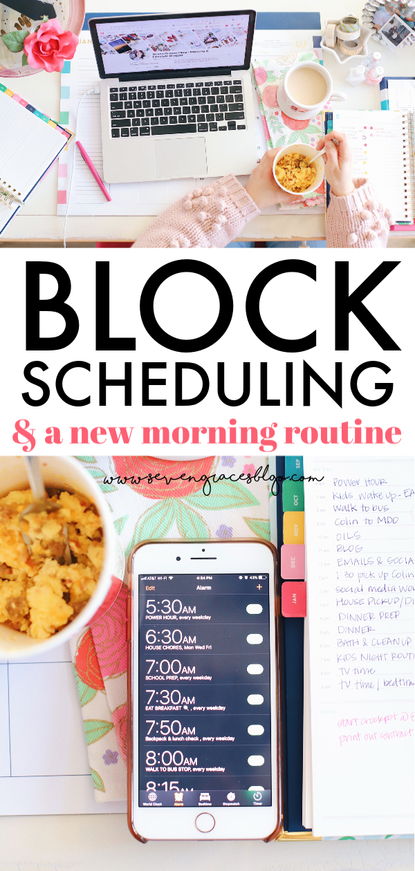 Block scheduling. Have you heard of it? This breaks it down along with a sample of a morning routine and how to create your own. #blockschedule #routine #organization #schedule