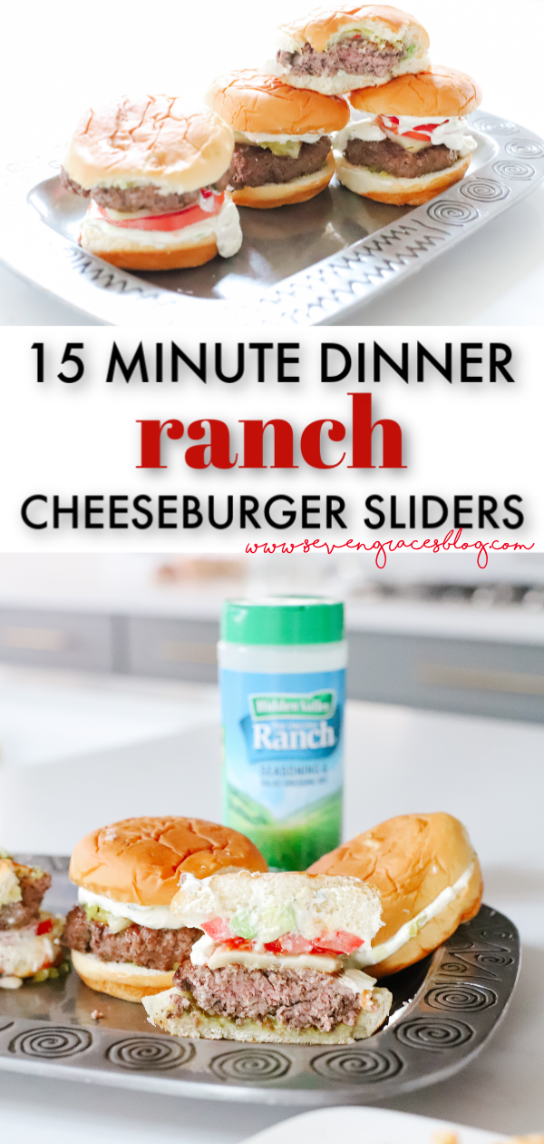 Ranch Cheeseburger Sliders that only take 15-minutes! So easy and delicious! The best weeknight dinner. #ad #HVRlove