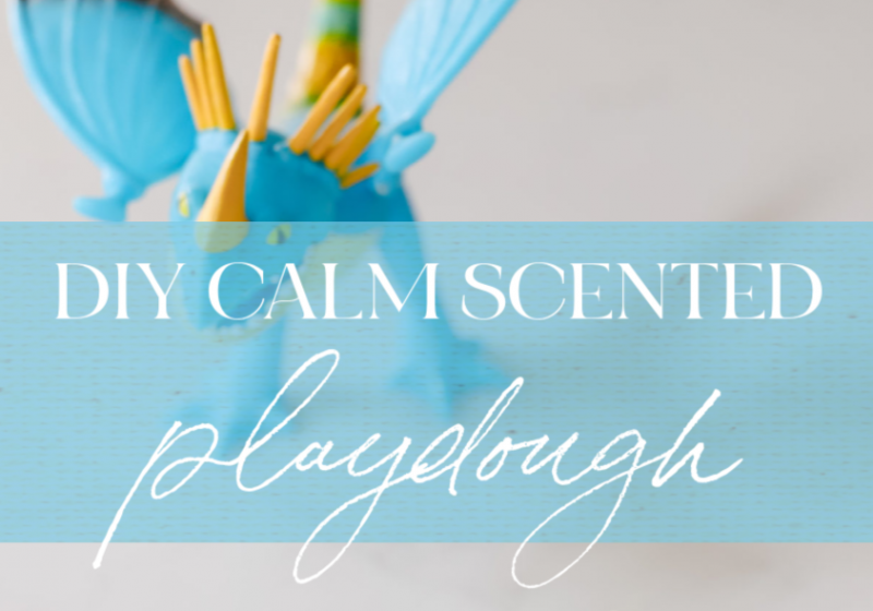 DIY calm scented playdough! The easiest & best all-natural, no-cook playdough. So easy & fun!