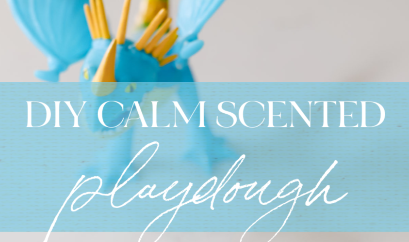 DIY calm scented playdough! The easiest & best all-natural, no-cook playdough. So easy & fun!