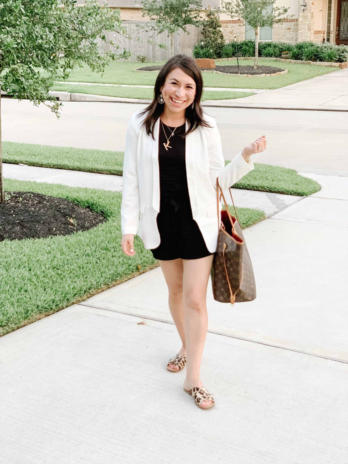 blazer and shorts