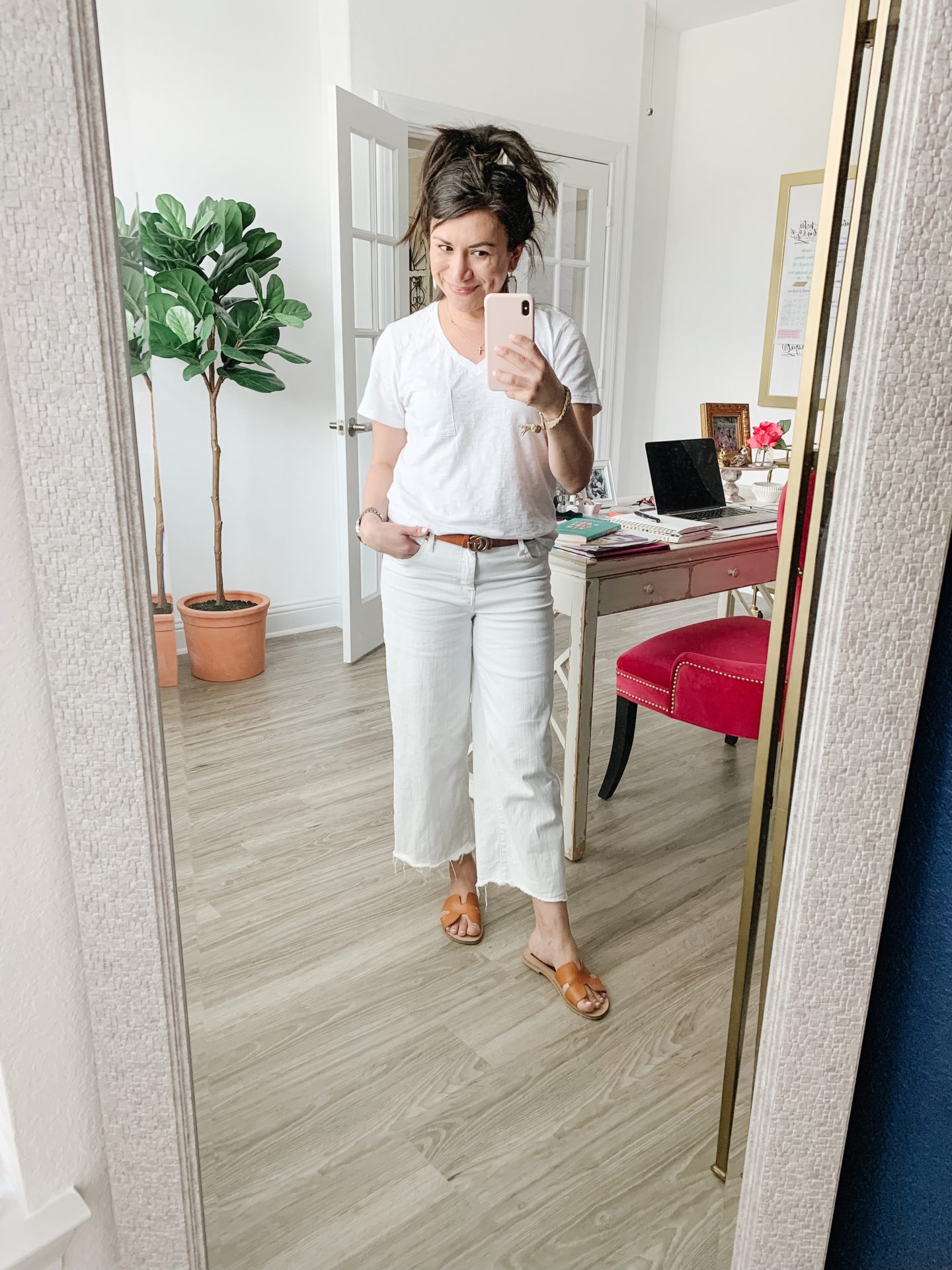 all white spring casual outfit