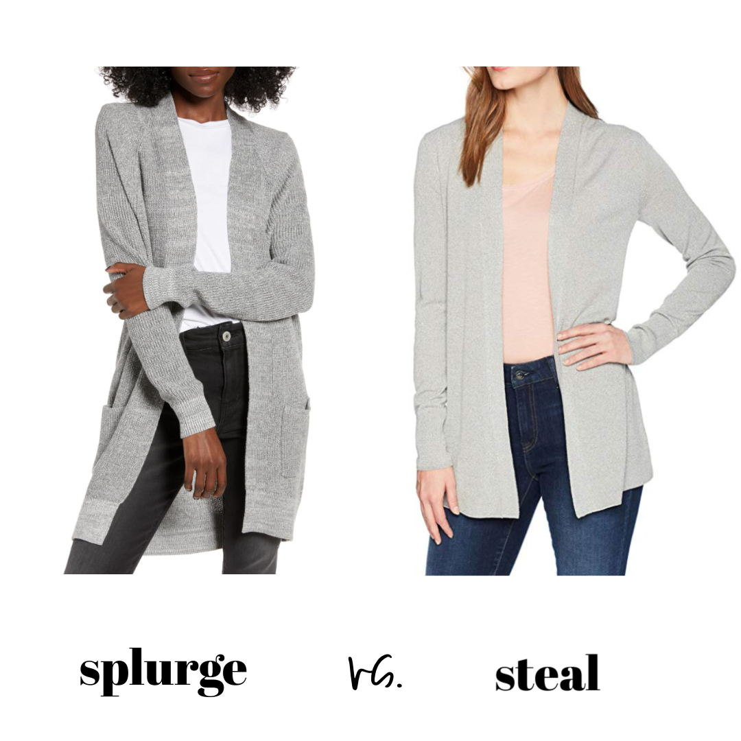 Nordstrom gray cardigan dupe