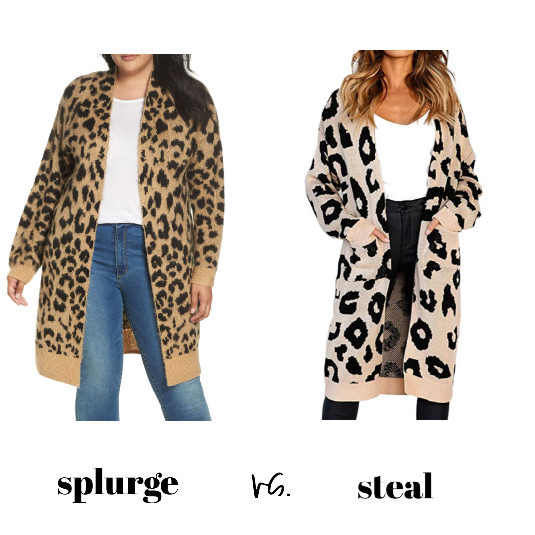 Nordstrom leopard print cardigan dupe