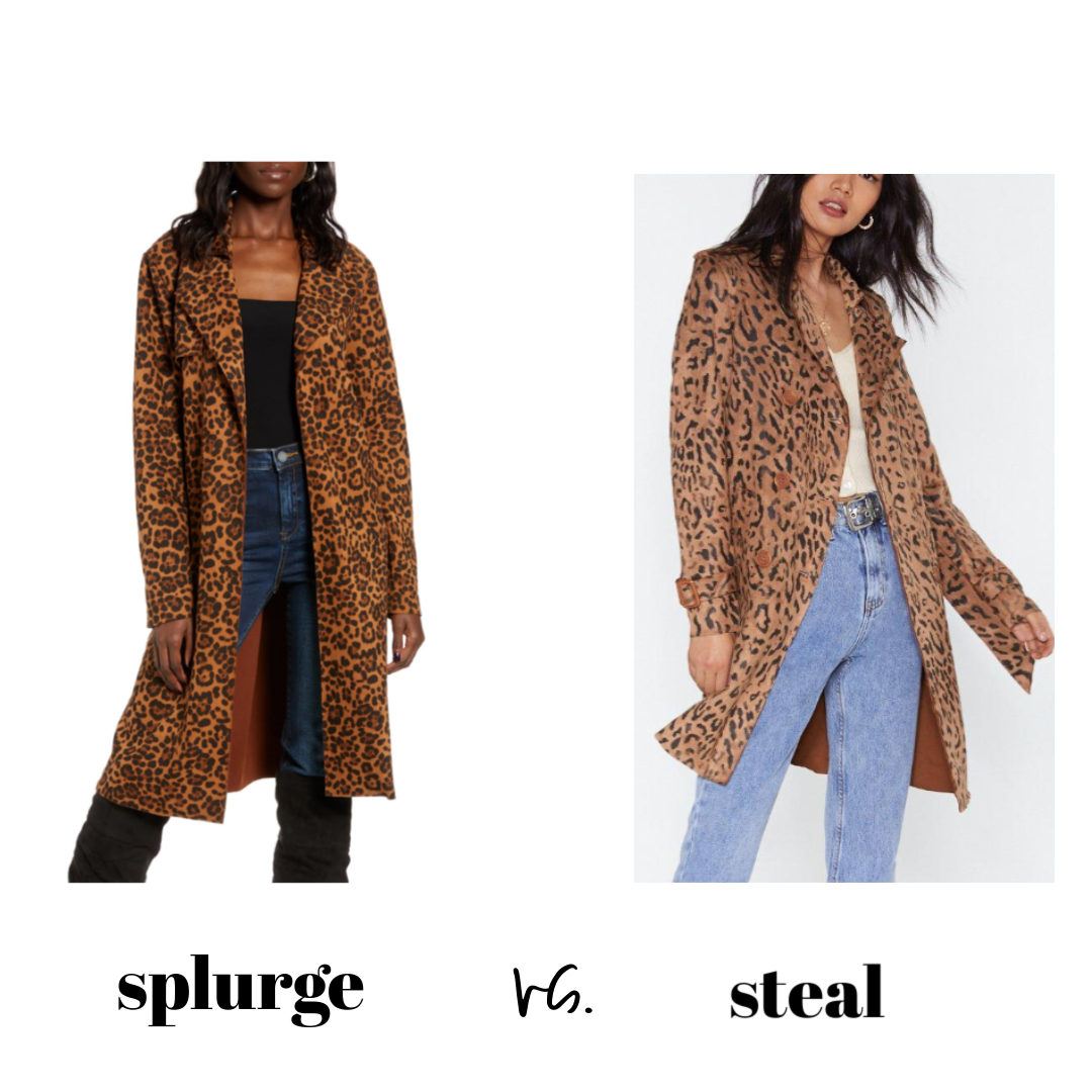 leopard print trench dupe