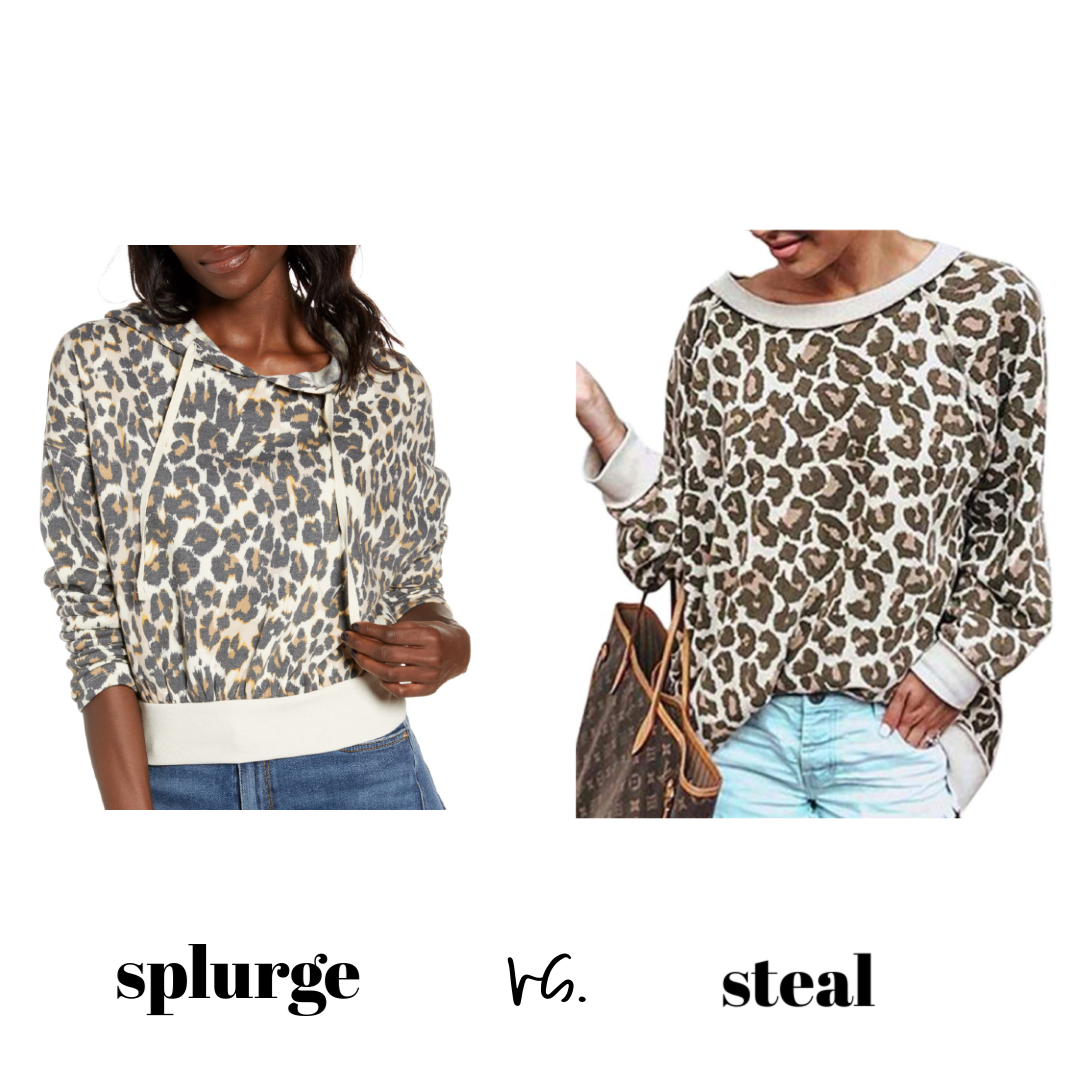 leopard print sweatshirt dupe