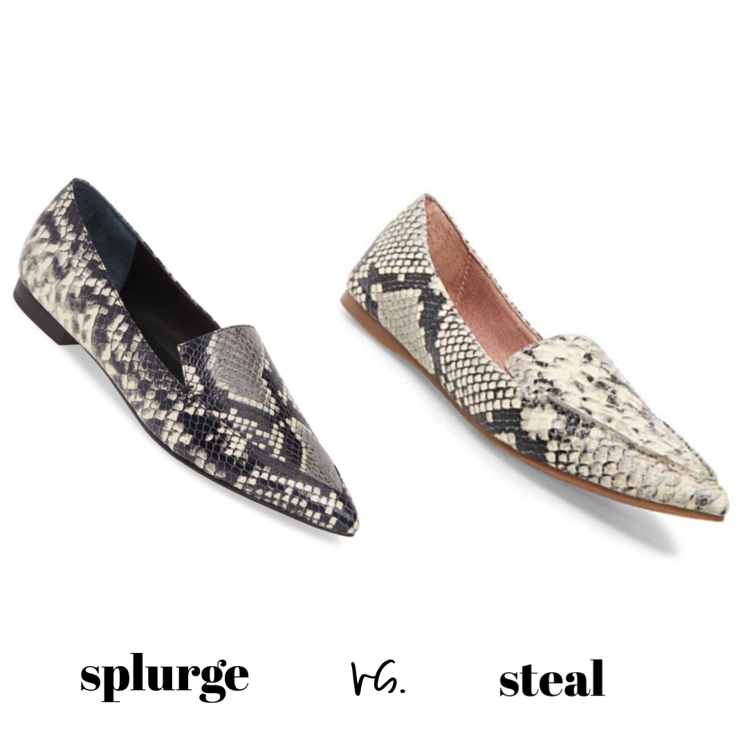 Nordstrom sale snakeskin loafers dupe.