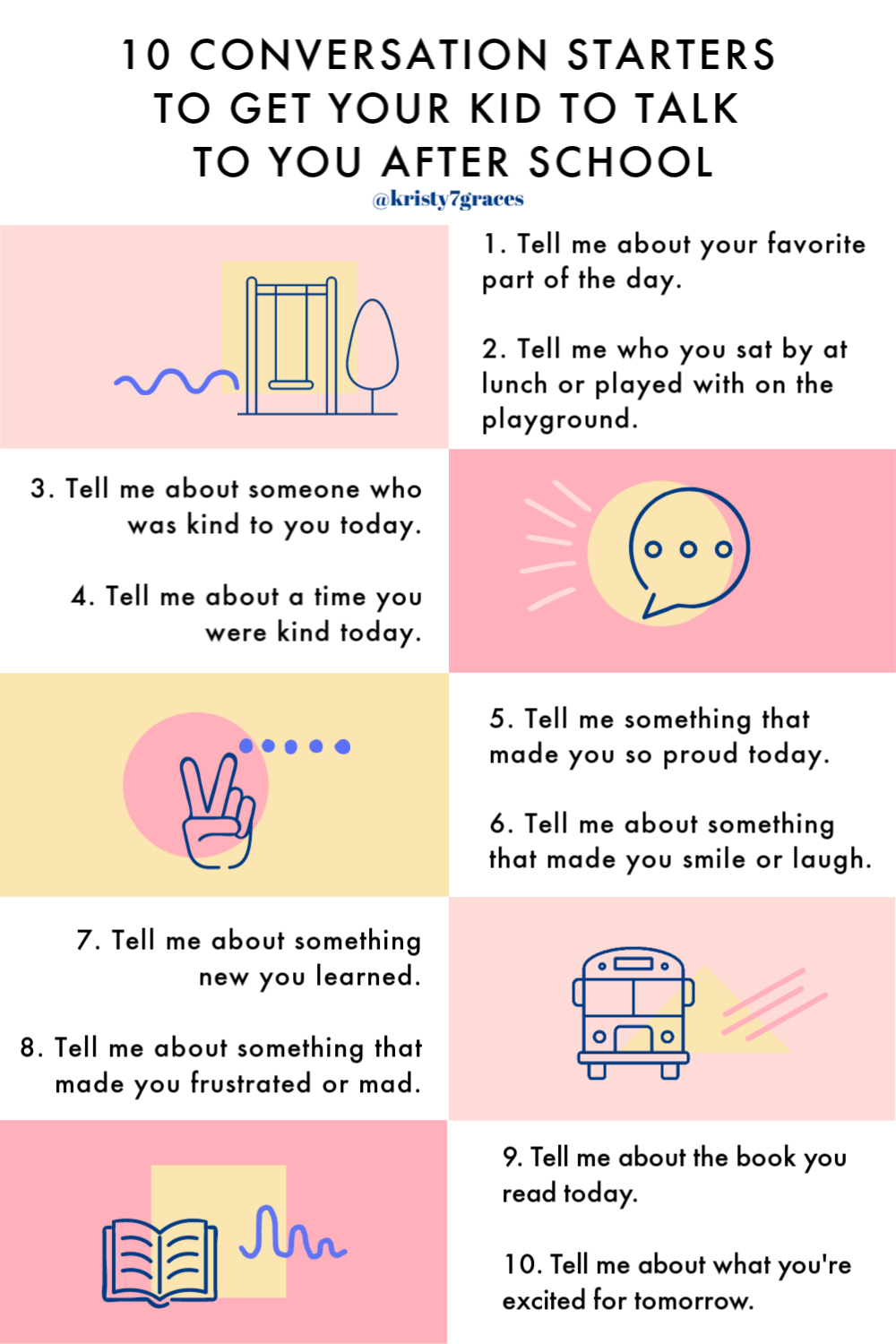 10 of the best conversation starters to get your child to open up to you after school and a fun new popsicle treat to enjoy while chatting.