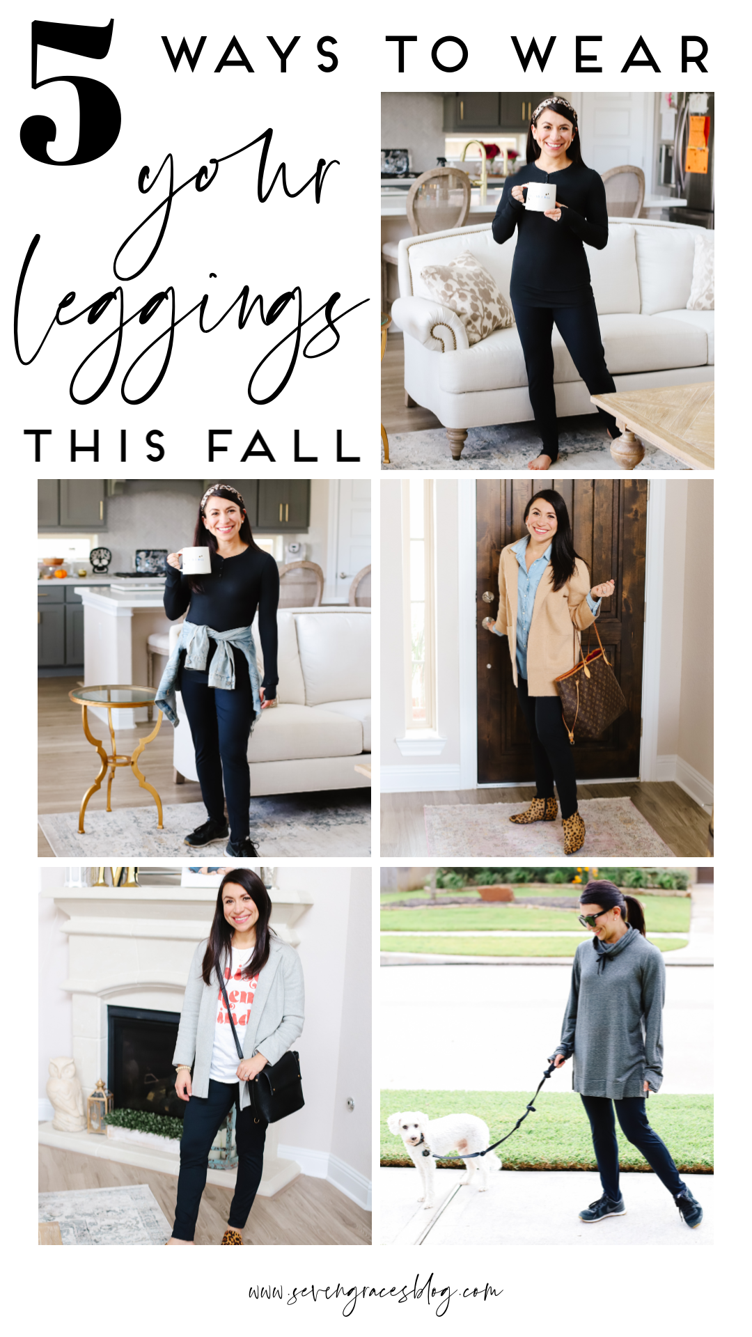 How to Wear Leggings: 5 easy outfits to get the most out of your favorite leggings this fall! What to wear with leggings has never been easier. #ad @cuddlduds @kohls #liveinlayers #fallfashion #leggings