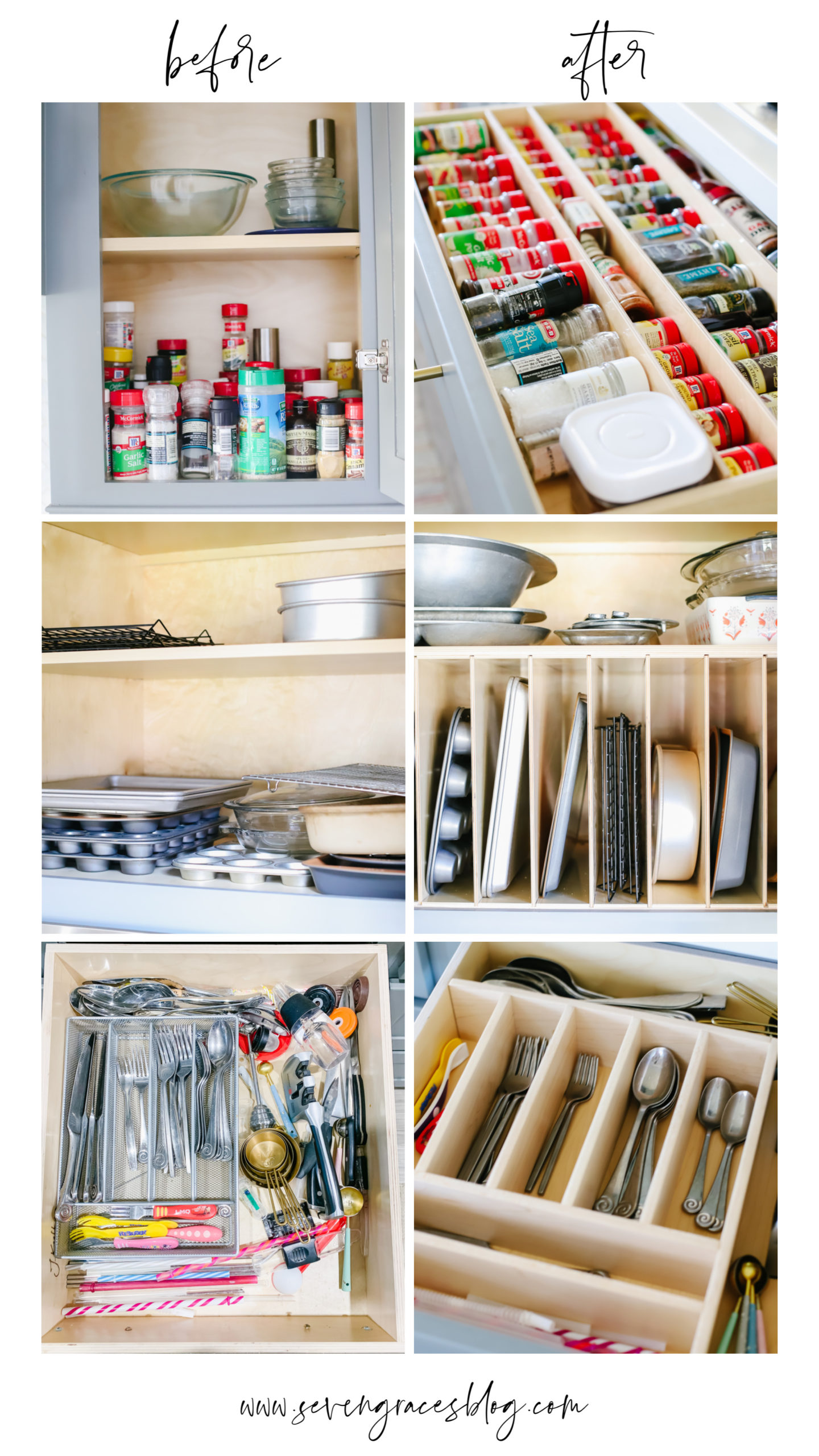 Kitchen Organization with ShelfGenie! The best way to organize and simplify your cabinets and drawers. #ad #MadetoMaximize #DesignforSpace #ShelfEnvy #ShelfGenie