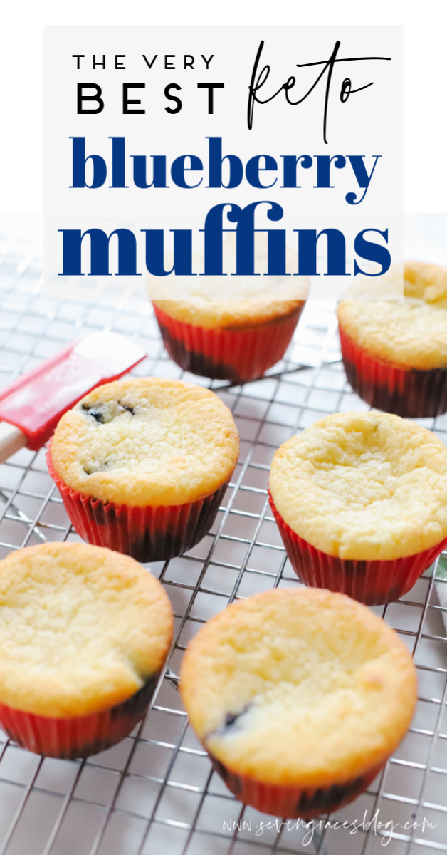 The very best keto blueberry muffins with minimal ingredients! So moist, sweet, and delicious. Best almond flour muffins to date!