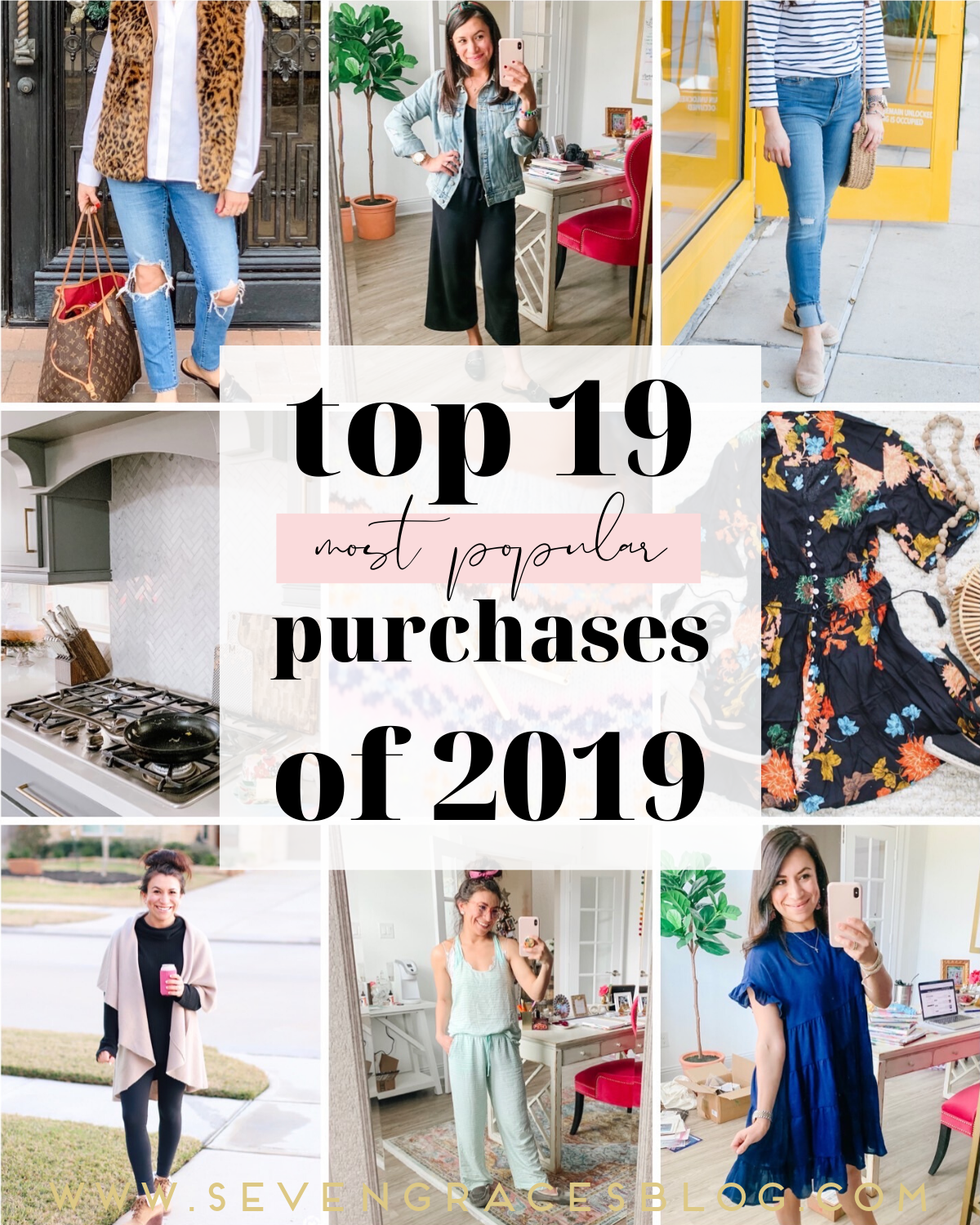 Top 19 most popular purchases of 2019 from Seven Graces Blog.
