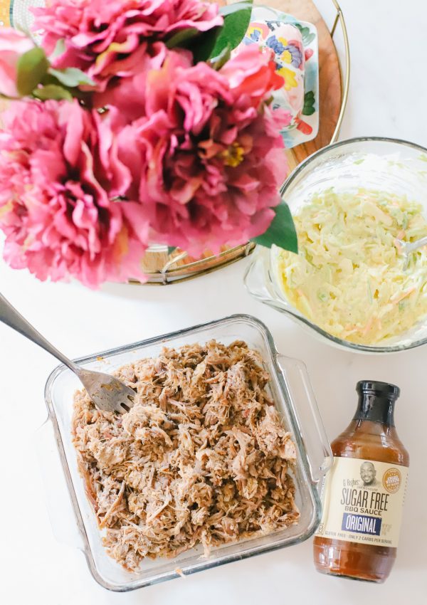 Keto Dinner: Slow Cooker Pulled Pork & Coleslaw