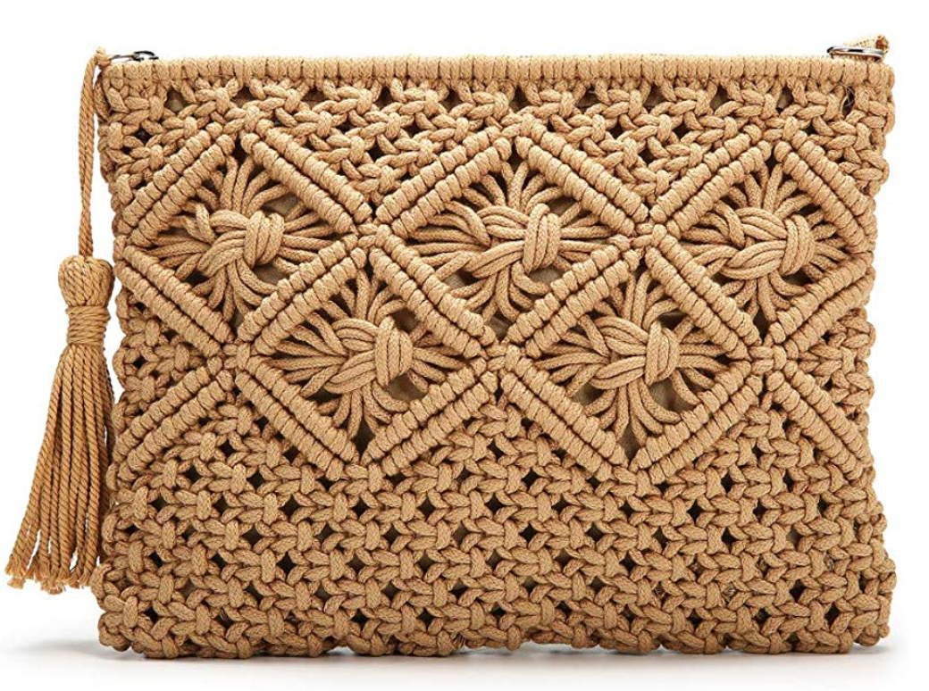 the perfect woven clutch for spring!