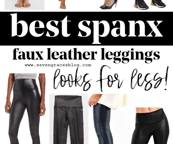  SPANX Faux Leather Snake Shine Leggings Grey Snake XS